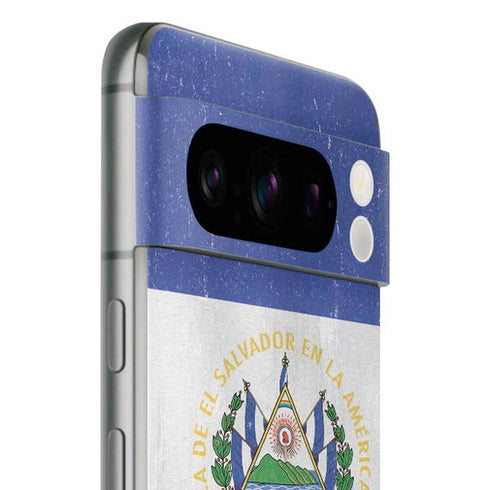 El Salvador Flag Distressed Google Pixel 8 Pro Skin